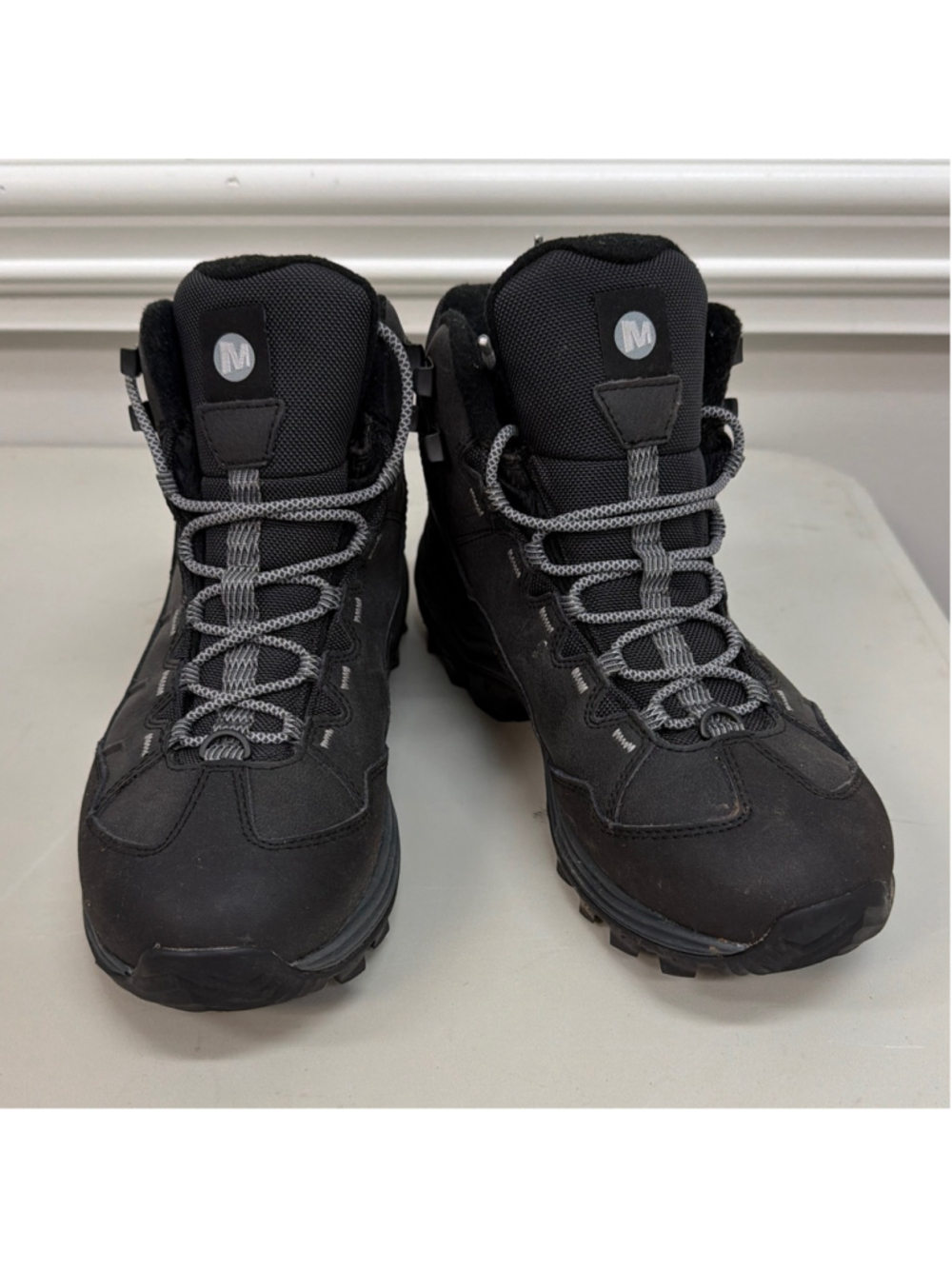 Merrill Thermo Chill Mid Waterproof Hiking Boots Womens S 10 in Black!